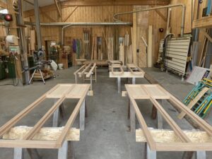 Fabrication en atelier de portes intérieures