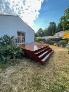 Terrasse élégante en bois exotique Cumaru